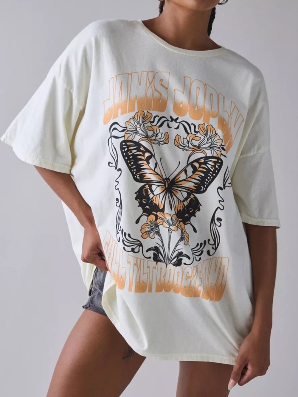 NWOT Urban Outfitters Janis Joplin Butterfly Graphic T-Shirt Dress Size S/M